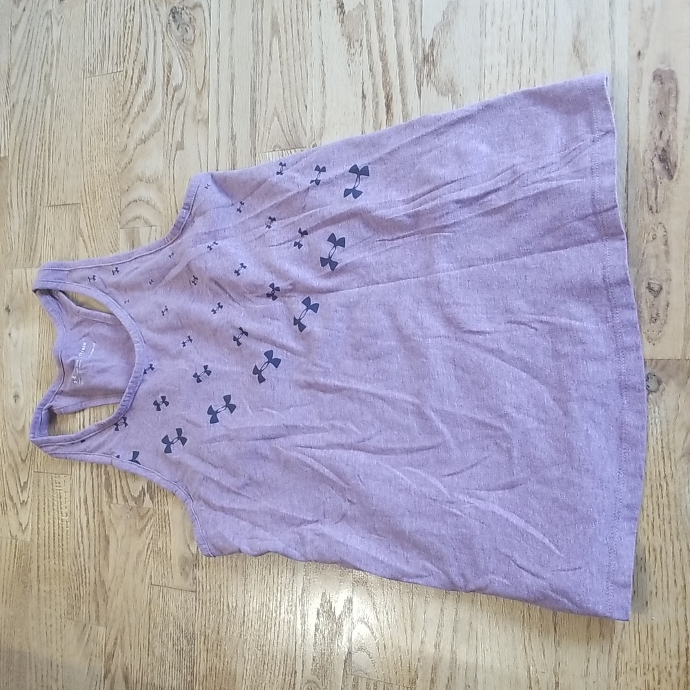 (XS) Under Armour Performance Tank Top Racerback Activewear Graphic HeatGear Hot